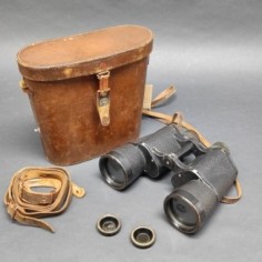 Binocolo Carl Zeiss 7x50 periodo WWII completo di custodia in pelle 2