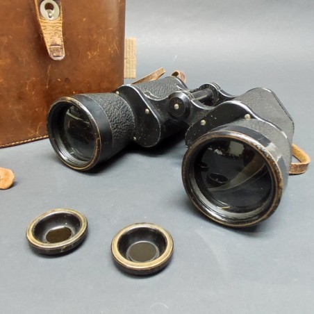 Binocolo Carl Zeiss 7x50 periodo WWII completo di custodia in pelle