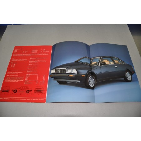 PROSPEKT DEPLIANT BROCHURE MASERATI BITURBO 5 PAGES - ENGLISH VERSION