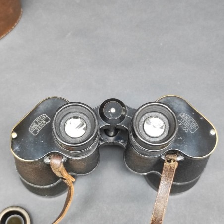 Binocolo Carl Zeiss 7x50 periodo WWII completo di custodia in pelle