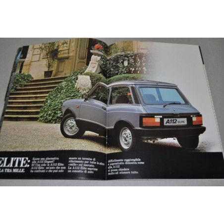 PROSPEKT DEPLIANT BROCHURE GAMMA MODELLI A112 JUNIOR ELEGANT ELITE ABARTH