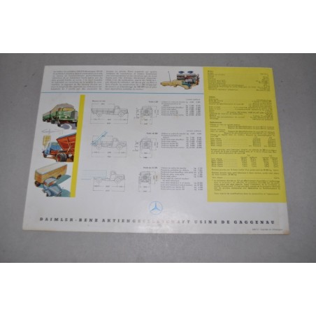 PROSPEKT DEPLIANT BROCHURE MERCEDES BENZ L 330 & LK & LS 2 PAG. FRANCESE