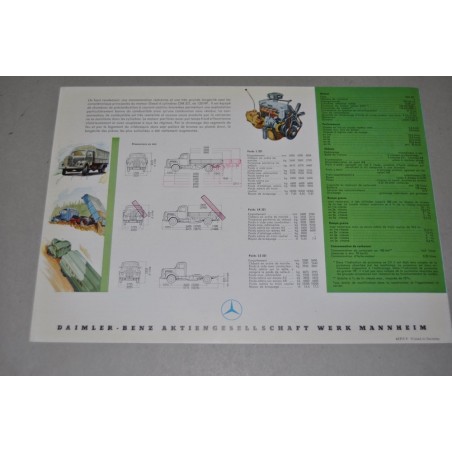 PROSPEKT DEPLIANT BROCHURE MERCEDES BENZ L 321 & LK % LS 120 HP FRANCESE