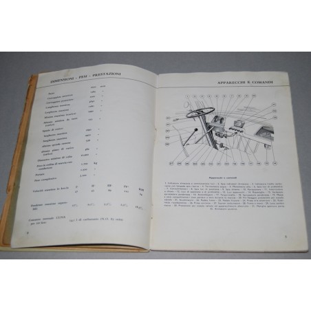 FURGONE LANCIA SUPERJOLLY LIBRETTO USO MANUTENZIONE 1° ED. 1963 MEDIOCRE