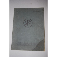 SPA CHASSIS MOD 25AU E 25R CATALOGO PARTI RICAMBIO GIUGNO 1935 XIII MOLTO BUONO