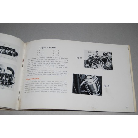 LIBRETTO USO MANUTENZIONE FORD ZEPHYR 4&6 MAGGIO 1963 - BUONO