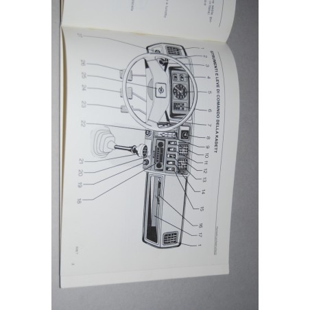 LIBRETTO USO MANUTENZIONE OPEL KADETT-D GMI-710/1 1979 - BUONE CONDIZIONI
