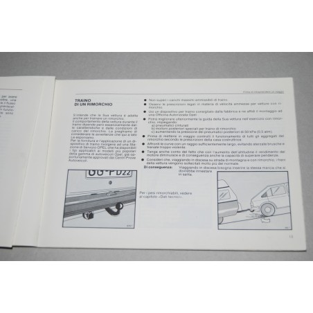 LIBRETTO USO MANUTENZIONE OPEL KADETT-D GMI-710/1 1979 - BUONE CONDIZIONI