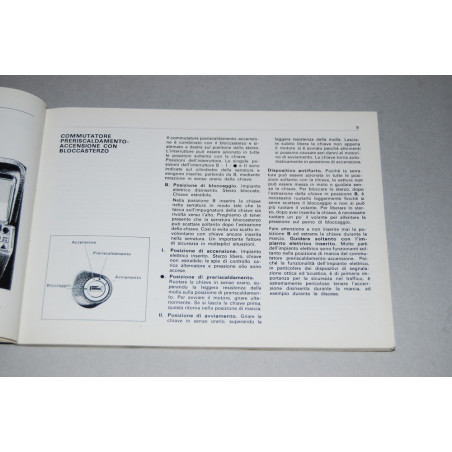 LIBRETTO USO MANUTENZIONE OPEL REKORD DIESEL GMI 556/2 APRILE 1973 - BUONO