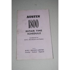 REPAIR TIME SCHDULE AUSTIN 1800 ENGLISH TEXT AKD 4250- GOOD CONDITIONS