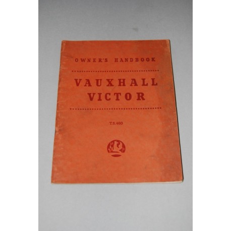 OWNER'S HANDBOOK F MODEL 2° SERIES VAUXHALL VICTOR TS460 1960 ENGLISH