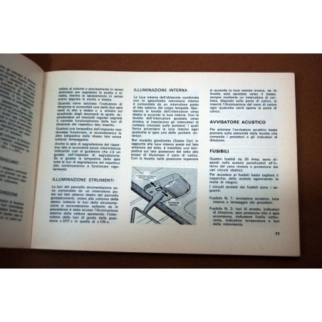 LIBRETTO USO MANUTENZIONE VAUXHALL VIVA HC LUGLIO 71 GMI 483 BUONE CONDIZIONI
