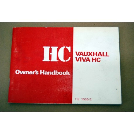 LIBRETTO USO MANUTENZIONE VAUXHALL VIVA HC OWNER'S HANDBOOK T.S. 1030/2 1971