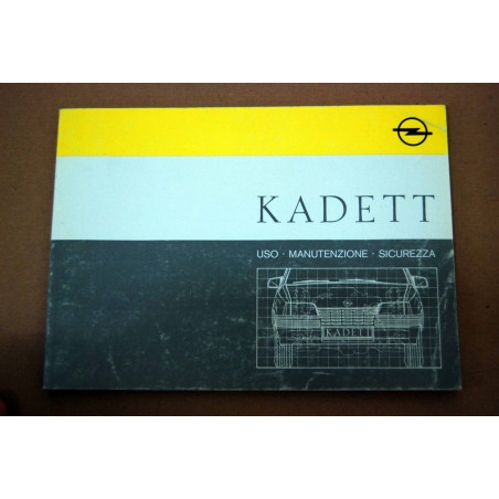 LIBRETTO USO MANUTENZIONE OPEL KADETT SETTEMBRE 1987 GMI 775/5 - OTTIMO