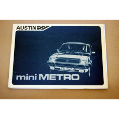 LIBRETTO USO MANUTENZIONE AUSTIN MINI METRO 1981 MACCHIE E PIEGHE - BUONO
