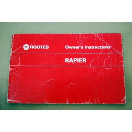LIBRETTO USO MANUTENZIONE ROOTES RAPIER I.B. 464/2 Part. No. 6601467 ENG.