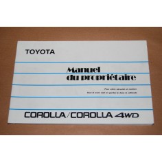 LIBRETTO USO MANUTENZIONE TOYOTA COROLLA 4WD FRANCESE NUOVO