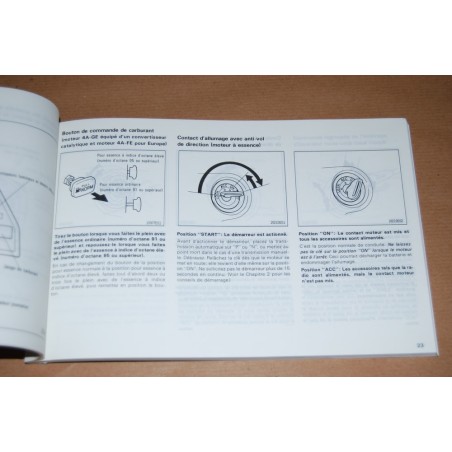 LIBRETTO USO MANUTENZIONE TOYOTA COROLLA 4WD FRANCESE NUOVO