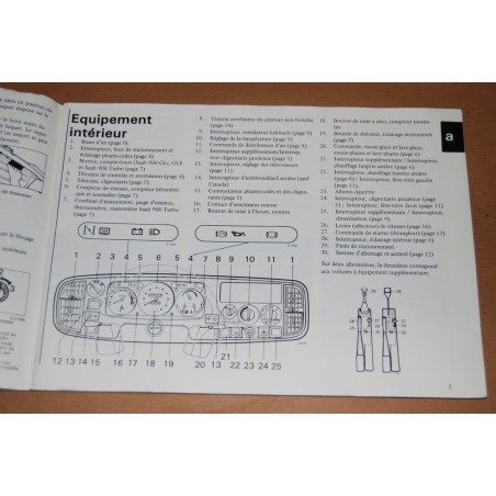 LIBRETTO USO MANUTENZIONE SAAB 900 M MARZO 1982 FRANCESE 2° ED. BUONO