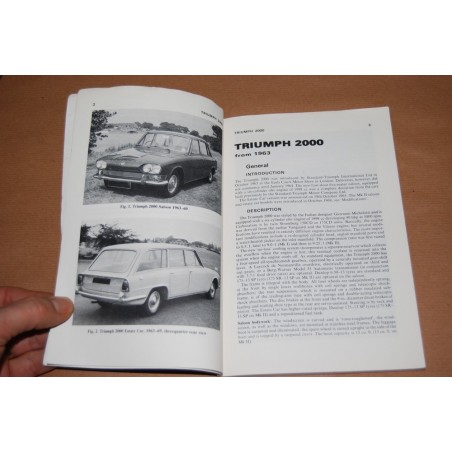 LIBRO PER USO E MANUTENZIONE TRIUMPH 2000 MK I E MK II - 1963 STRAPPO COPERTINA