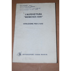 LIBRETTO USO MANUTENZIONE MOSKOVIC-1500 2140 2137 2734 - BUONE CONDIZIONI