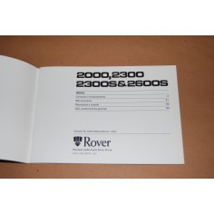 ROVER 2000 2300 2300S 2600S LIBRETTO USO MANUTENZIONE 1982 2° ED. NUOVO 2