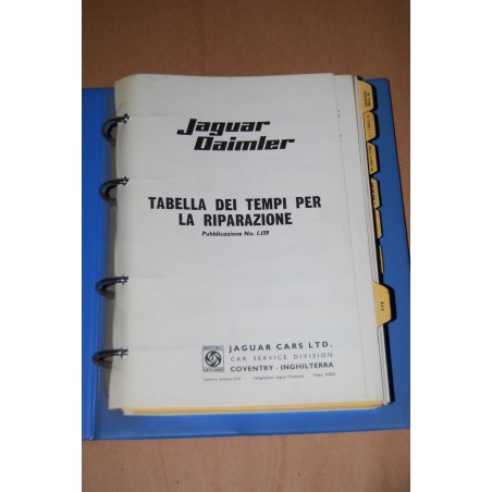 JAGUAR DAIMLER TABELLA DEI TEMPI PER LA RIPARAZIONE TUTTI I MODELLI ITALIANO