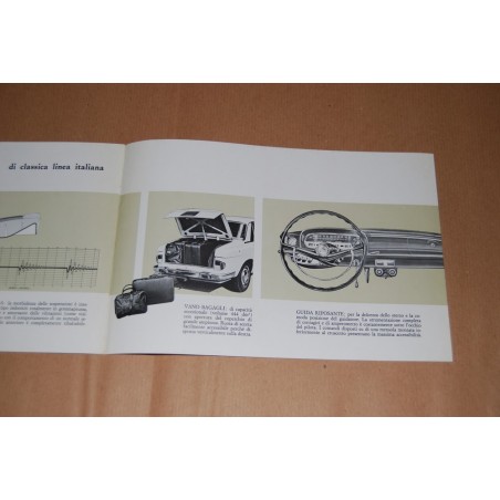 BROCHURE PROSPEKT DEPLIANT LANCIA FLAVIA 1500 4 PAGINE OTTIMO