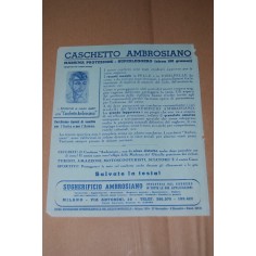VOLANTINO CASCHETTO CICLISMO AMBROSIANO IN PELLE E VINILPELLE