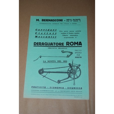 VOLANTINO PUBBLICITARIO DERAGLIATORE CICLSIMO BERNASCONI