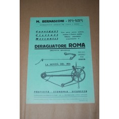 VOLANTINO PUBBLICITA' DERAGLIATORE ROMA PRODUZIONE BERNASCONI
