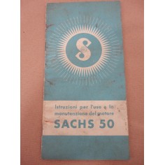 LIBRETTO USO MANUTENZIONE SACHS 50 28 pag. anno 1954 INGIALLIMENTI - BUONO