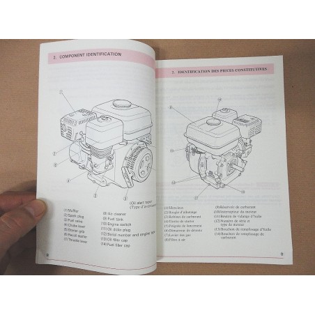 LIBRETTO GENERATORE HONDA GX110 & 140 1986 4 LINGUE - DE EN ES FR - OTTIMO