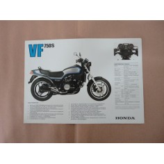 PROSPEKT BROCHURE DEPLIANT HONDA VF 750 S FOGLIO SINGOLO UNIFACE ITALIANO