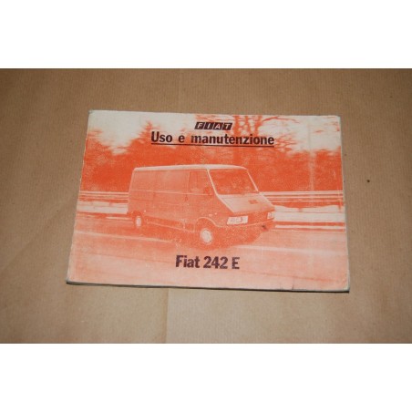 LIBRETTO USO MANUTENZIONE FIAT FURGONE 242E 2° ED. 1980 MACCHIE E UMIDITA'