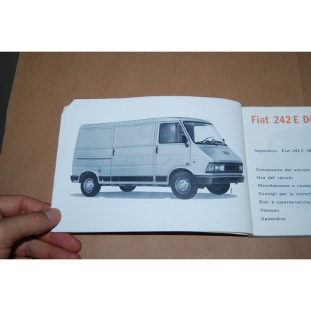 LIBRETTO USO MANUTENZIONE FIAT FURGONE 242E 2° ED. 1980 MACCHIE E UMIDITA'