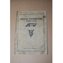 MANUEL D'ENTRETIEN MODELE V8-40 FORD V8 FRANCAIS- POOR CONDITIONS