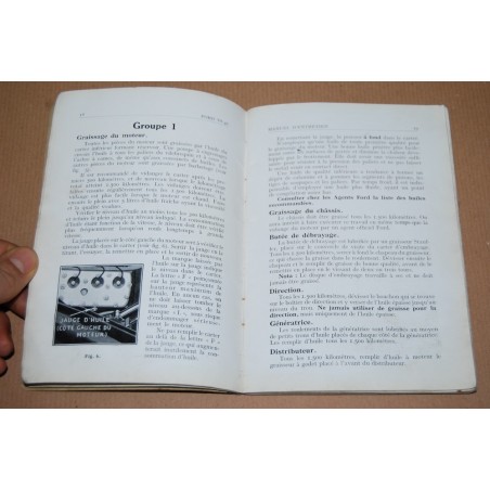 MANUEL D'ENTRETIEN MODELE V8-40 FORD V8 FRANCAIS- POOR CONDITIONS