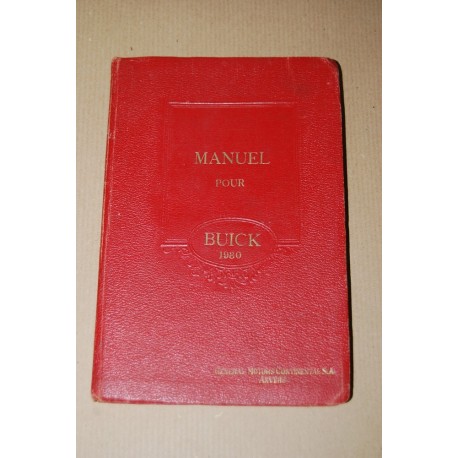 MANUEL POUR BUICK 1930 - FRANCAIS - CONDIZONI MOLTO BUONE