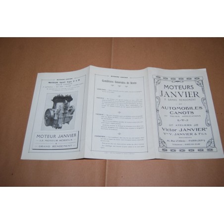 BROCHURE MOTEURS JANVIER A GRAND RENDMENT pour AUTOMOBILES CANOTS