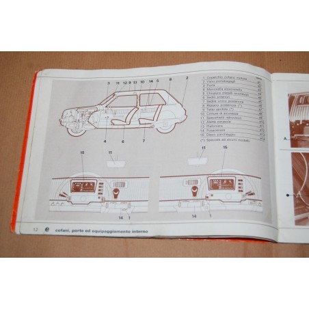 LIBRETTO USO MANUTENZIONE RENAULT 5 R 1220 1221 1222 ED. 1973 - DISCRETO