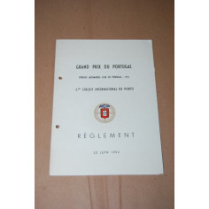 GRAND PRIX DU PORTUGAL 3° CIRCUIT INT. DE PORTO 22 JIUN 1952 REGLEMENT - OTTIMO