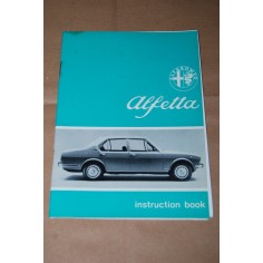 ALFA ROMEO ALFETTA INSTRUCTION BOOK 1972 - ENGLISH TEXT