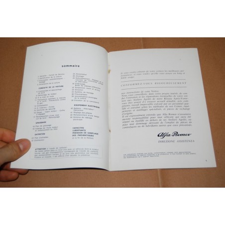 ALFA ROMEO ALFASUD CONDUITE ET ENTRETIEN 1972 -FRENCH TEXT