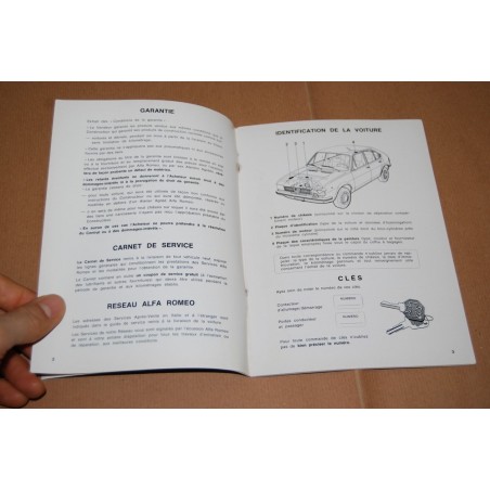 ALFA ROMEO ALFASUD CONDUITE ET ENTRETIEN 1972 -FRENCH TEXT
