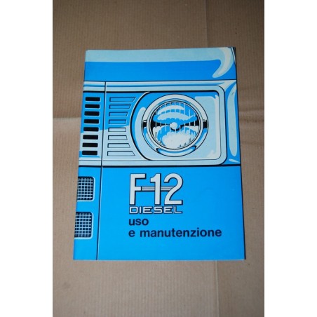 LIBRETTO USO MANUTENZIONE ALFA ROMEO AUTOCARRO F12 DIESEL 1973 MOLTO BUONO