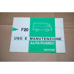 LIBRETTO USO MANUTENZIONE ALFA ROMEO AUTOCARRO F20 SAVIEM 1968 MOLTO BUONO