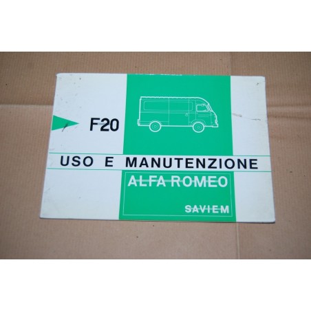 LIBRETTO USO MANUTENZIONE ALFA ROMEO AUTOCARRO F20 SAVIEM 1968 MOLTO BUONO