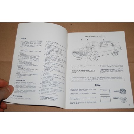 LIBRETTO USO MANUTENZIONE ALFA ROMEO GIULIA DIESEL ANNO 1976 - MOLTO BUONO