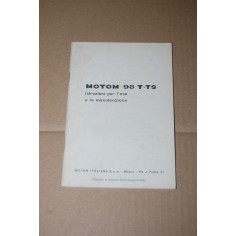 RIPRODUZIONE LIBRETTO USO MANUTENZIONE MOTOM 98 T-TS OTTIMO